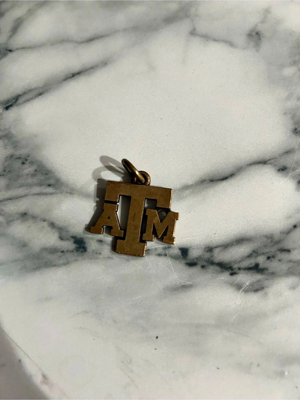 James Avery Texas A&M University brass key ring